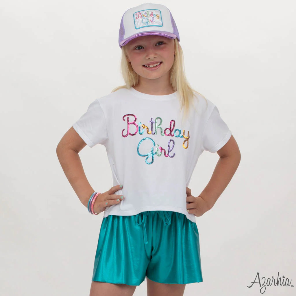 Sequin Birthday Girl Tee - Azarhia