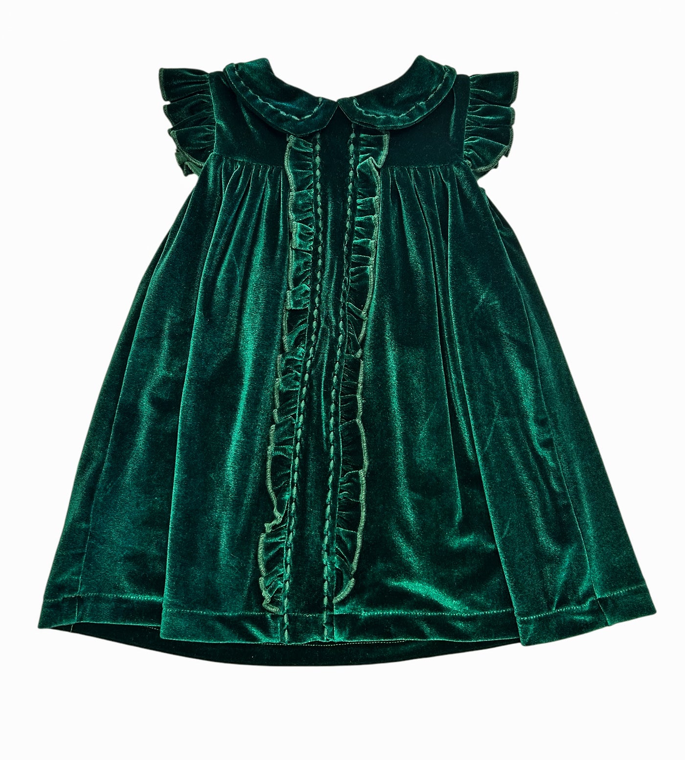 Velour Green Dress - Lil Cactus