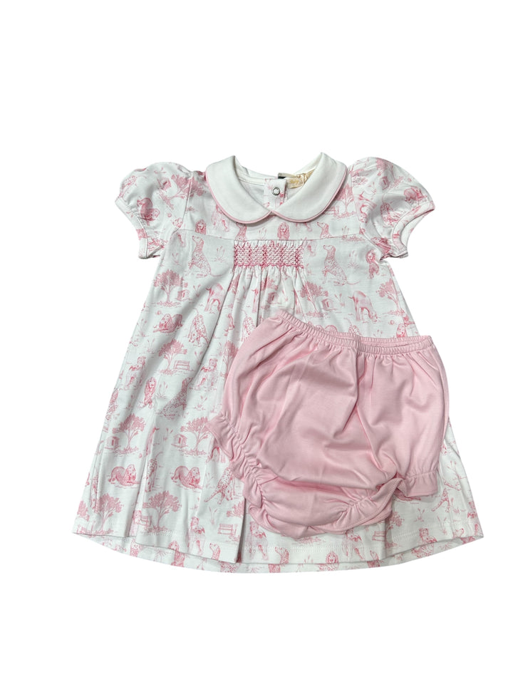 Barking Bliss Pink Smocked Dress - Baby Club Chic
