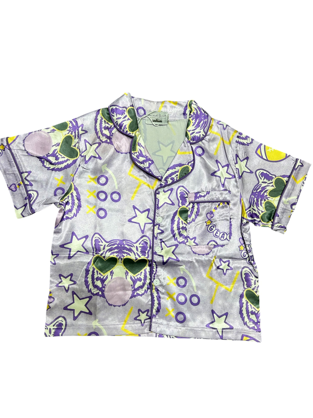 Girls Silky Tiger Pajama Set - Blended Spirit
