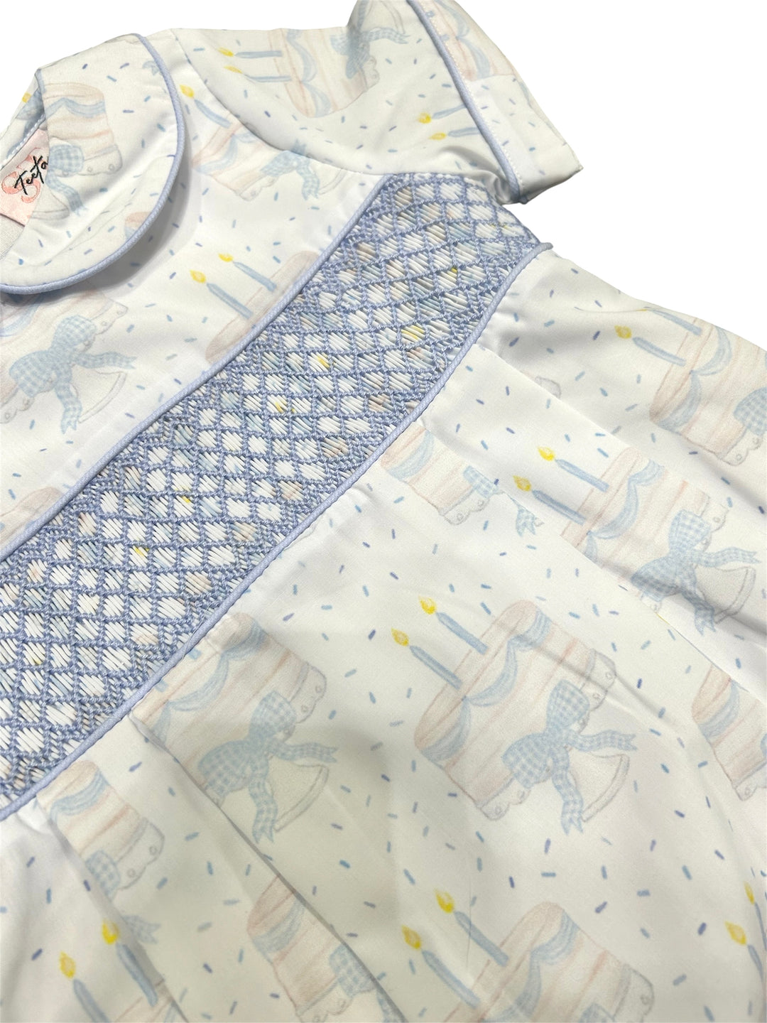 Boys Smocked Birthday Bubble- Teeta