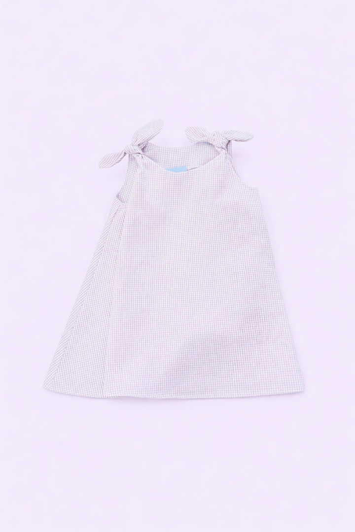 Lavender Gingham Swing Dress - Color Works