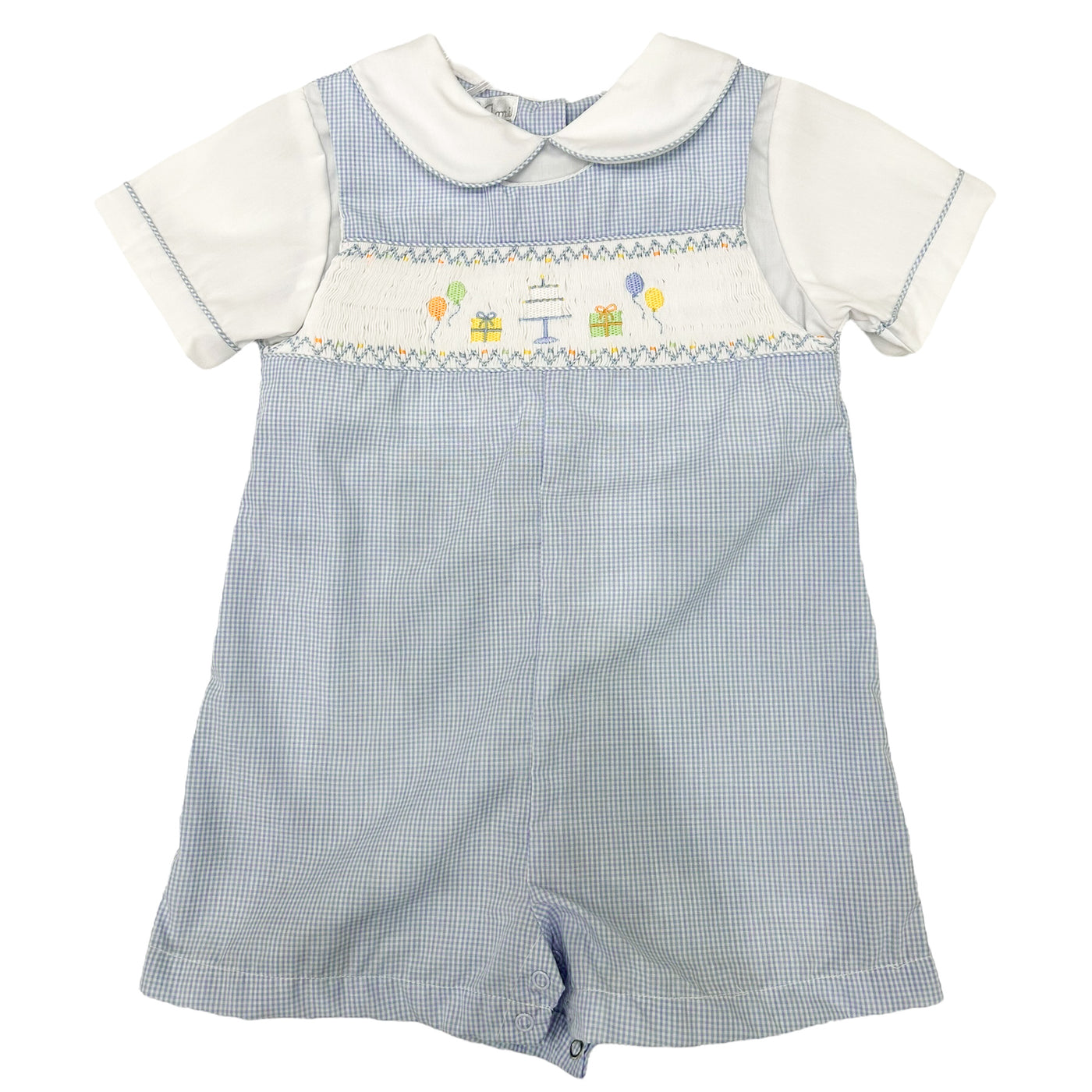 Smocked Birthday Jon Jon - Petit Ami - 12M