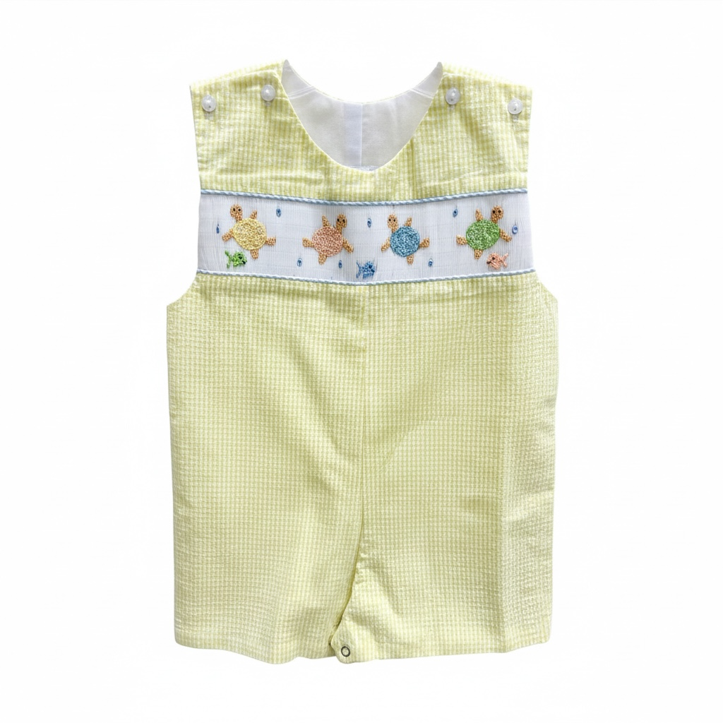 Smocked Sea Turtles Jon Jon - Lulu Bebe
