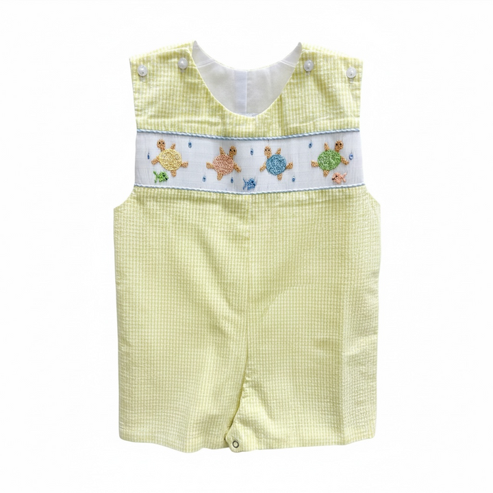 Smocked Sea Turtles Jon Jon - Lulu Bebe