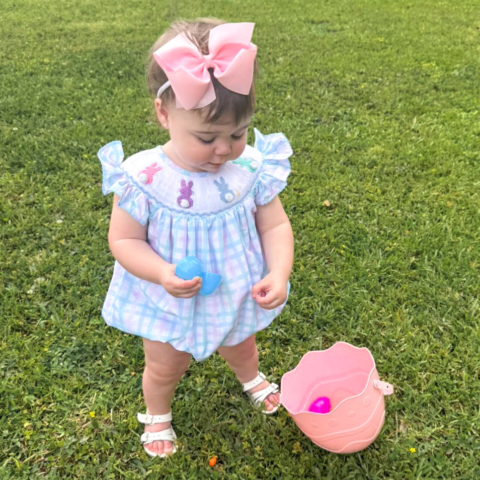 Smocked Peeps Girls Bubble - Teeta