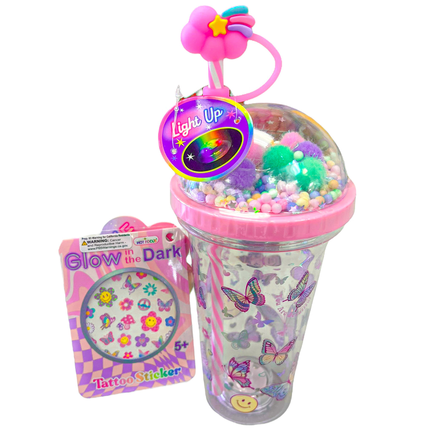 Light Up Butterfly Tumbler