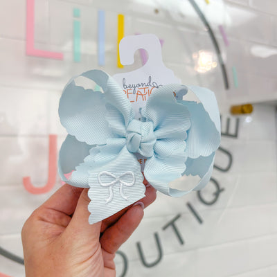 Scallop Edge Embroidered Bows - Beyond Creations