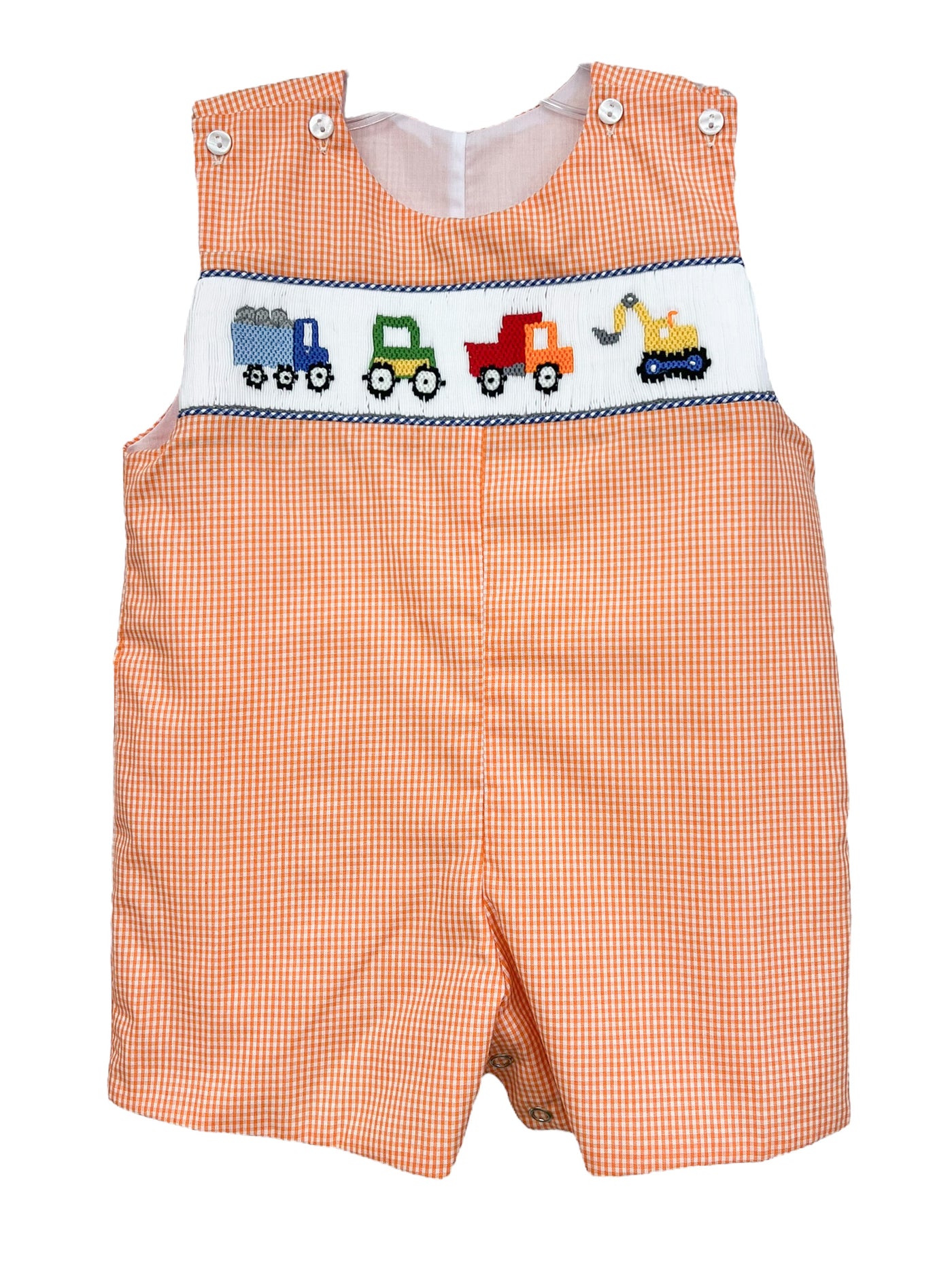 Smocked Construction Jon Jon - Lulu Bebe