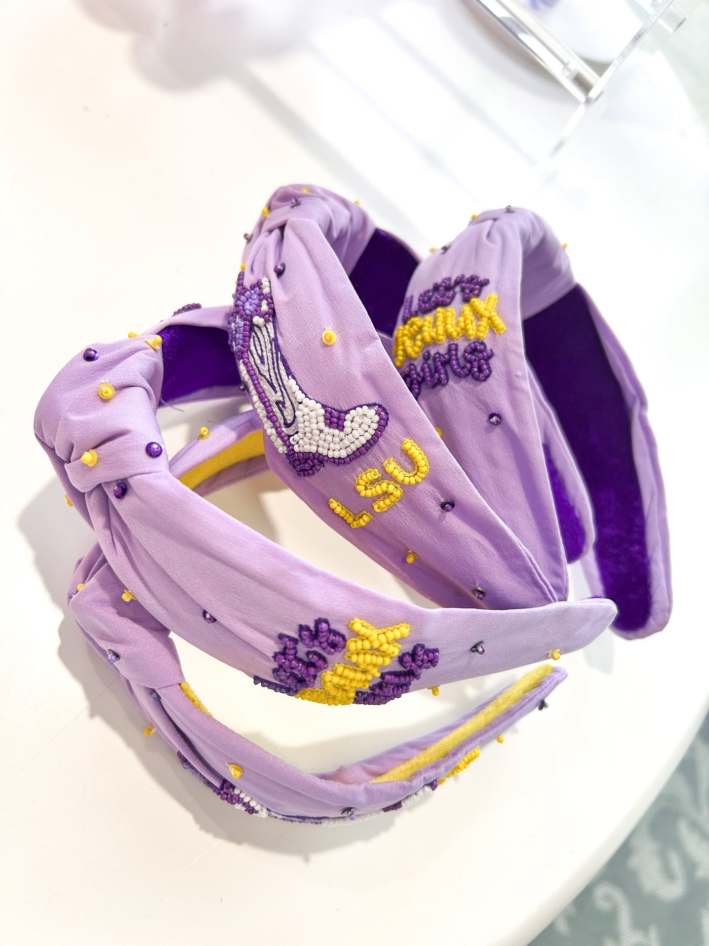 Let's Geaux Girls LSU Beaded Headband