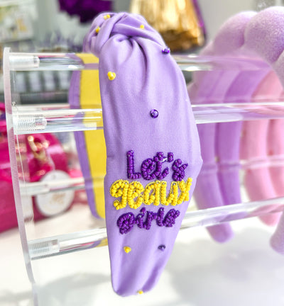 Let's Geaux Girls LSU Beaded Headband
