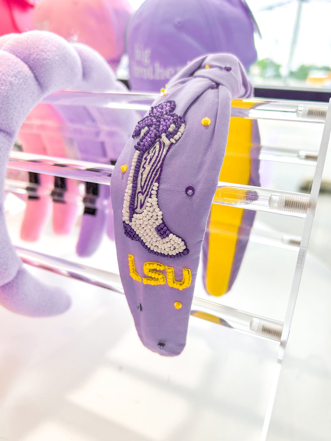 Let's Geaux Girls LSU Beaded Headband