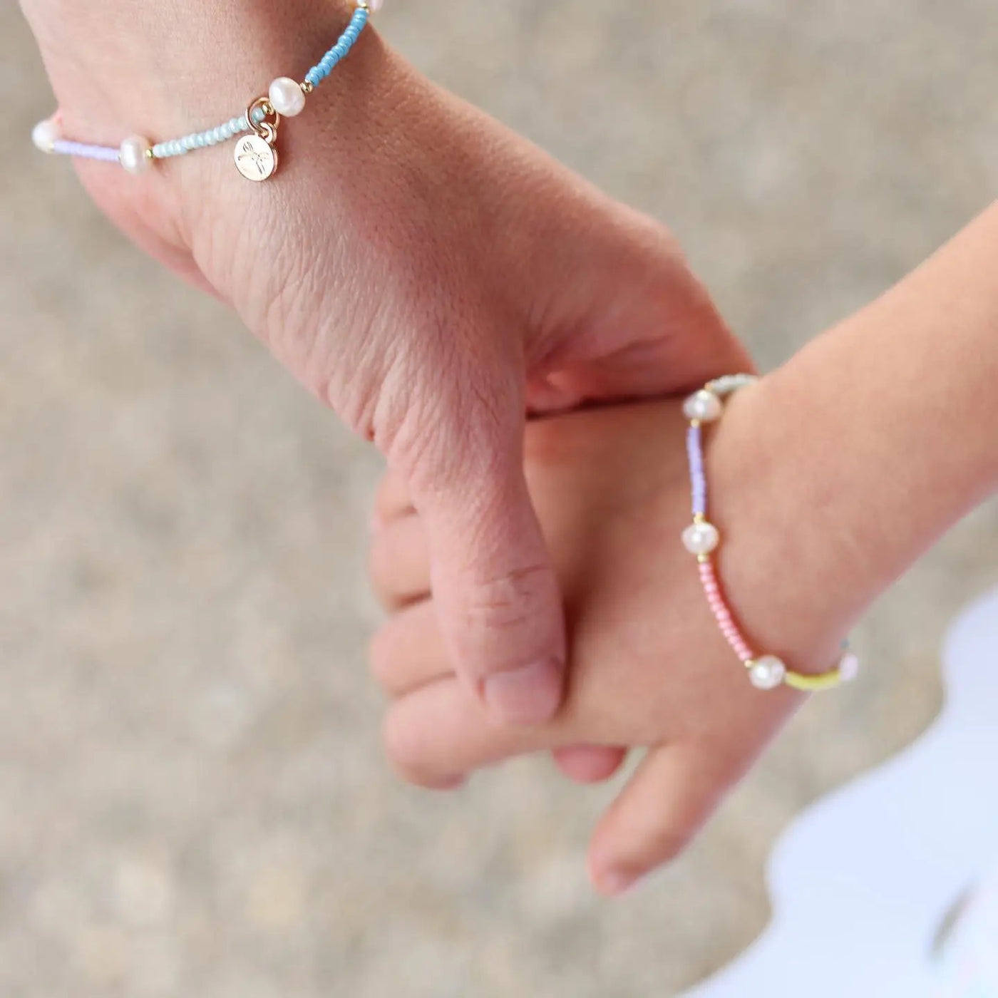 Rainbow Row & Pearls Bracelet - Bits & Bows