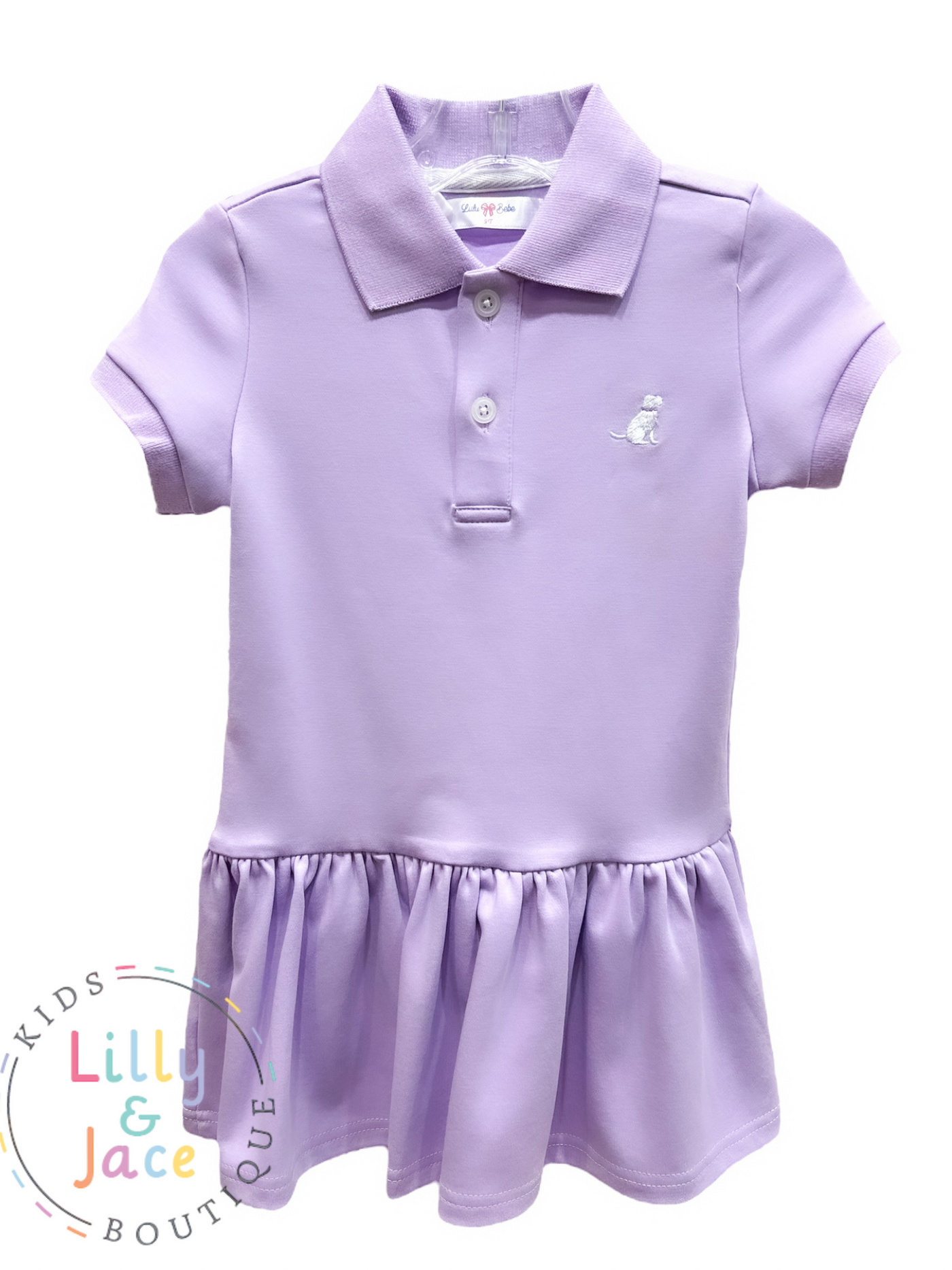 Lavender Polo Dress - Lulu Bebe