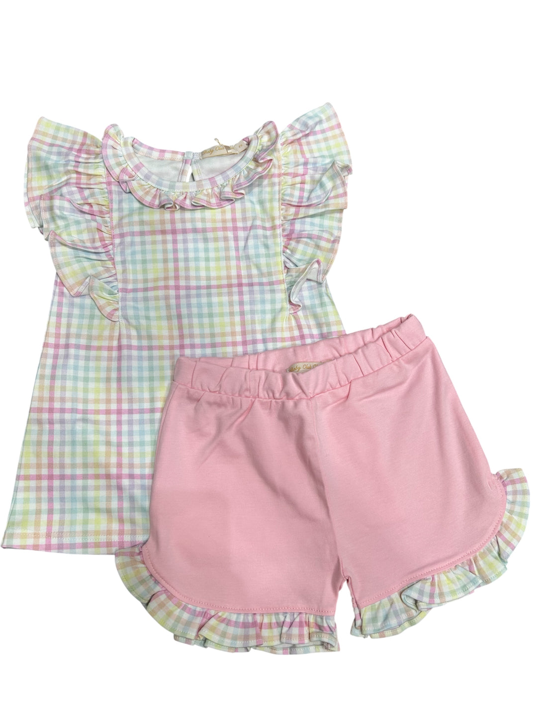 Gingham Sunshine Short Set - Baby Club Chic