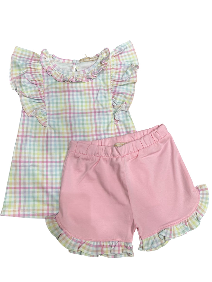 Gingham Sunshine Short Set - Baby Club Chic