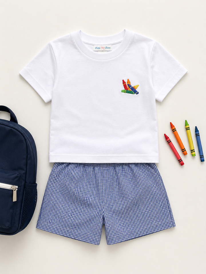 Boys Back To School Short Set - Lulu Bebe