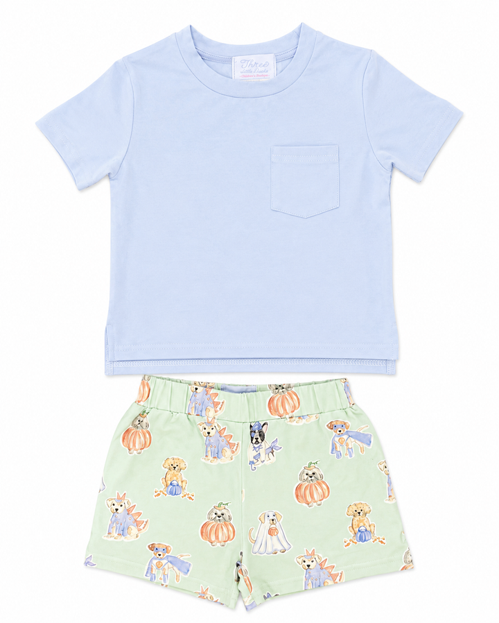 Boo Crew Pups Short Set - Three Little Ducks