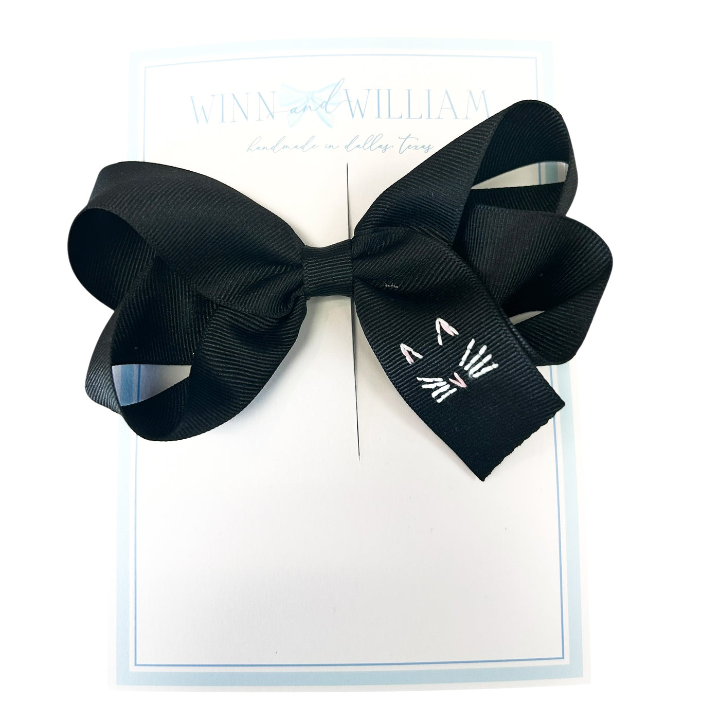 Cute Black Cat Halloween Bow - Winn and William