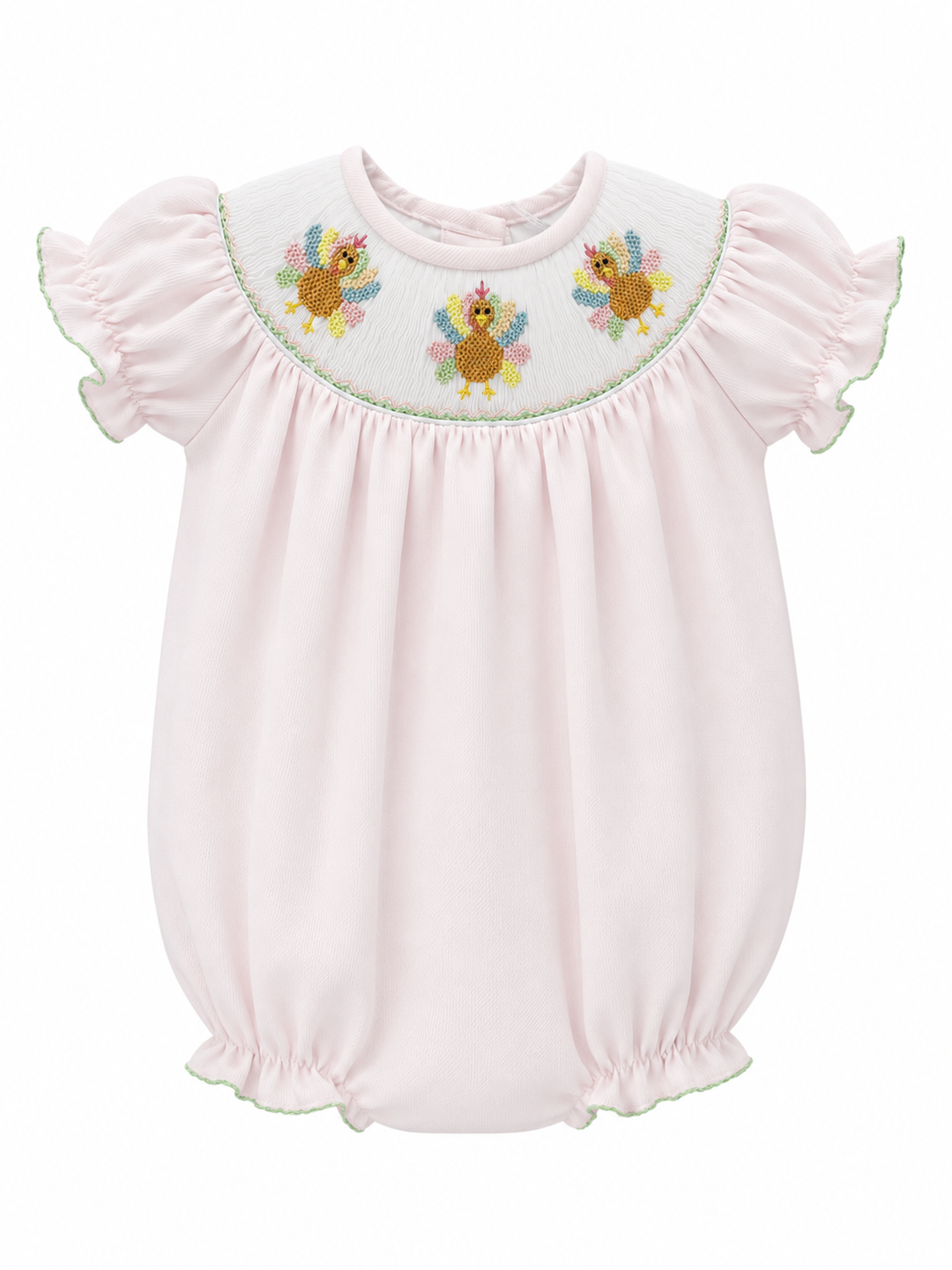 Girls Pastel Smocked Turkey Collection - Lulu Bebe