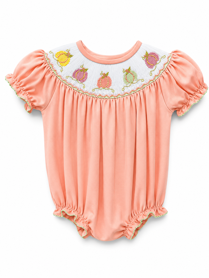Smocked Girls Pumpkin Collection - Lulu Bebe