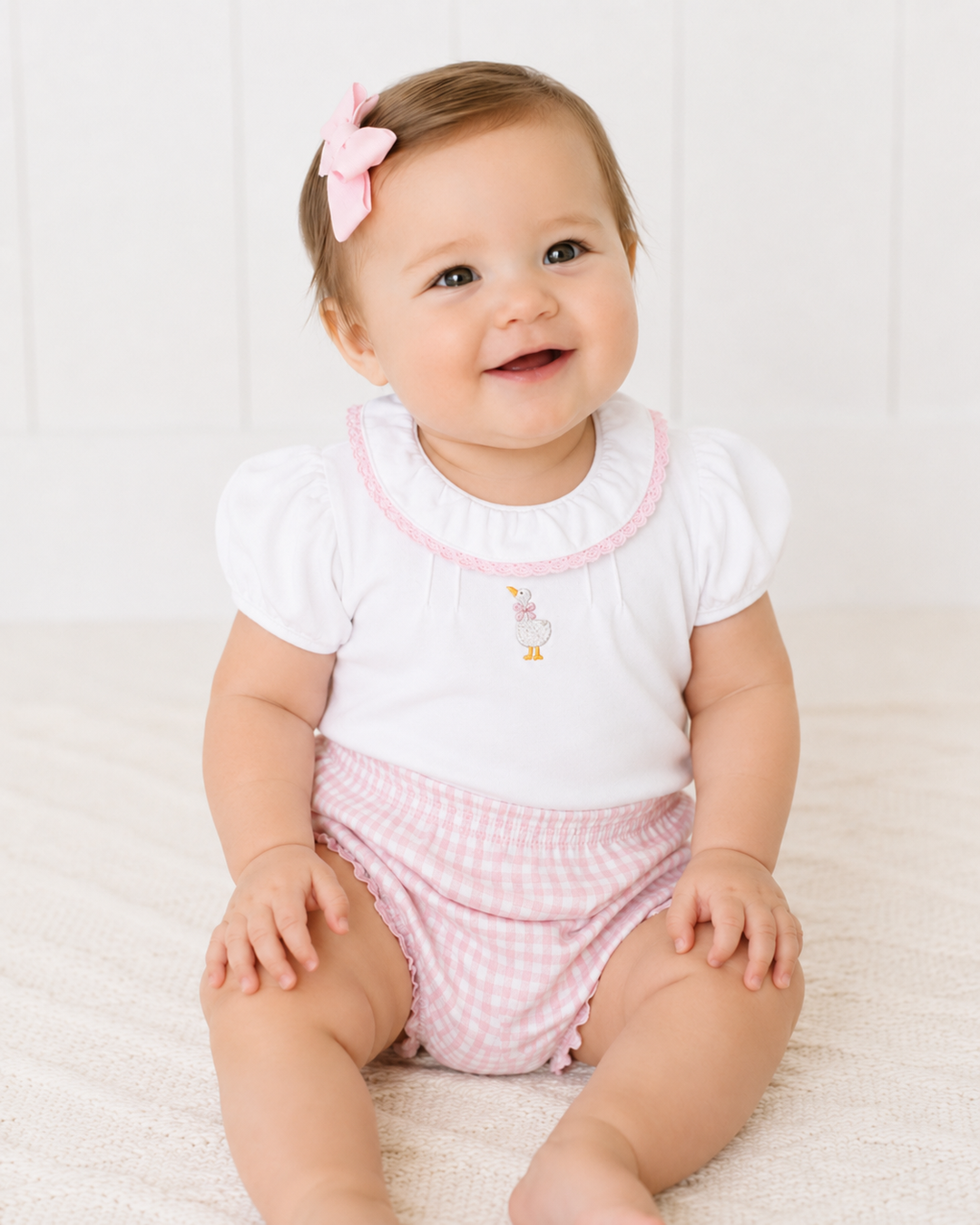 Springtime Goose Pink Diaper Cover Set - Baby Club Chic
