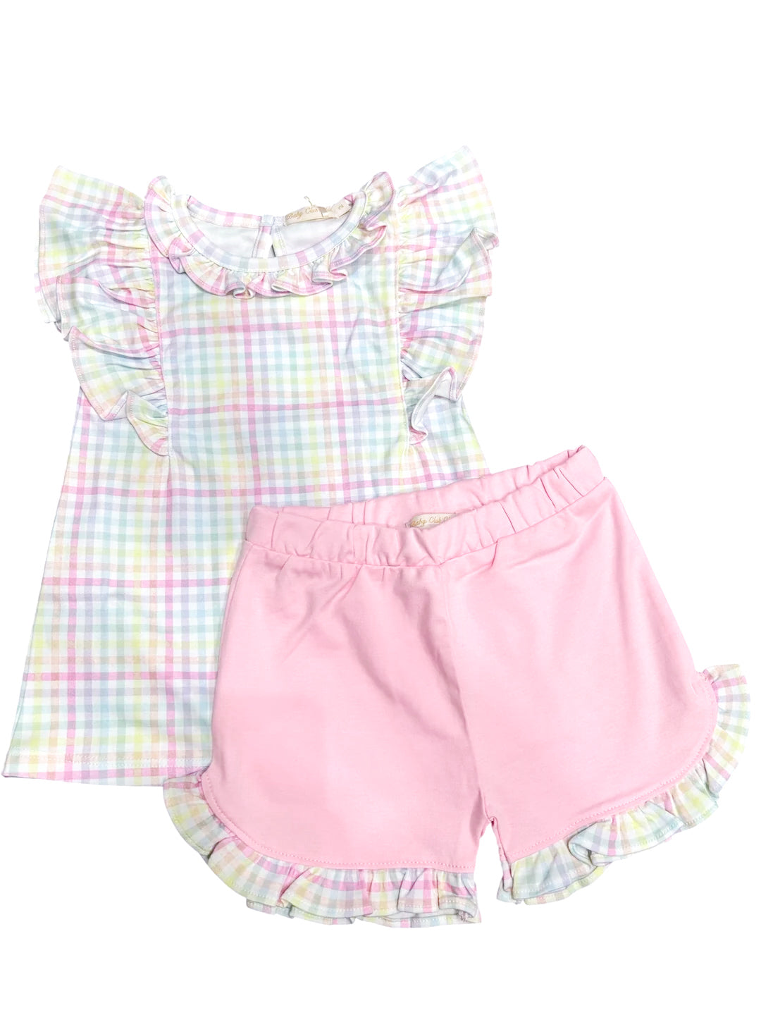 Gingham Sunshine Short Set - Baby Club Chic