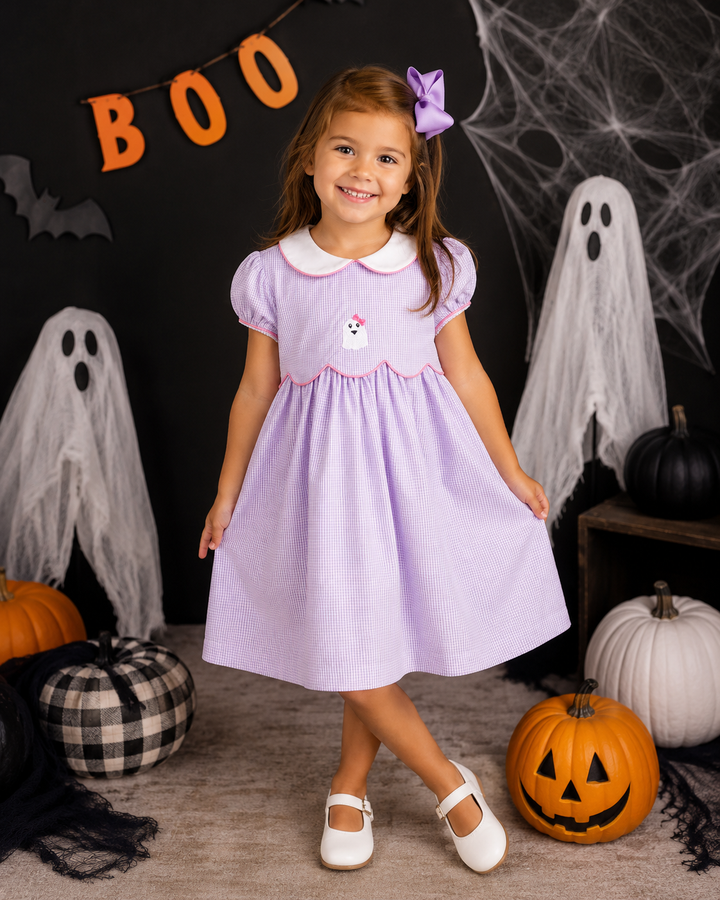 Purple Knit Ghost Dress - petit bébé