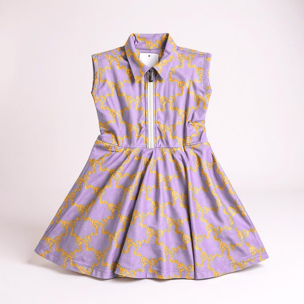 Lavender & Gold Bows Tennis Dress