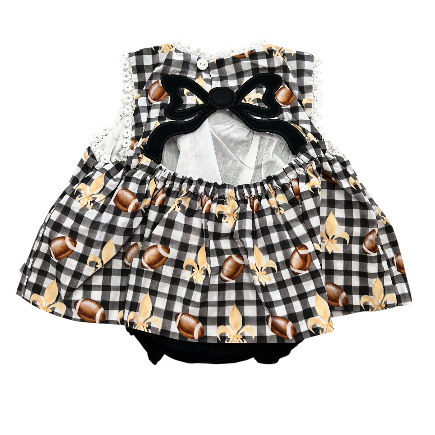 Who Dat Plaid Bloomer Set