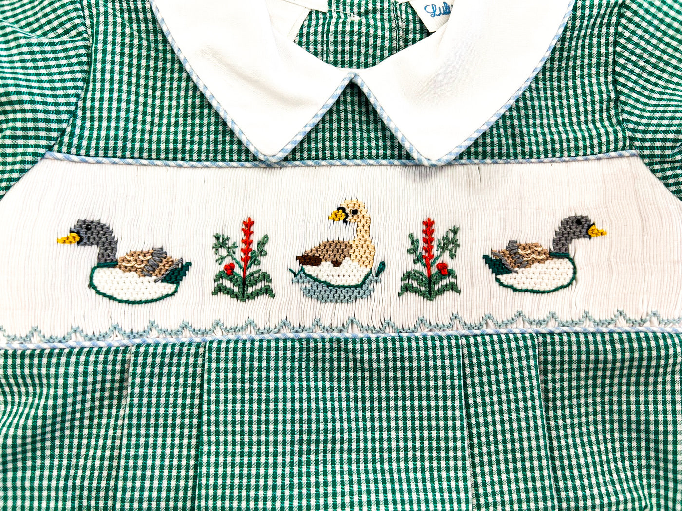 Boys Smocked Geese Outfit - Lulu Bebe