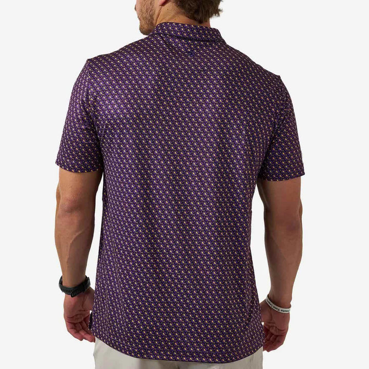 Men’s Purple & Gold Football Polo