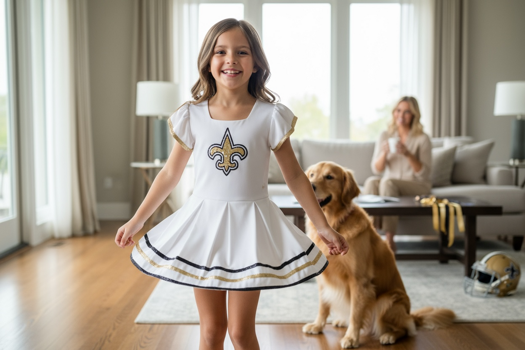 saints dresses sequin New Orleans Saints Women's Black and Gold Sequin Jersey Party Dress