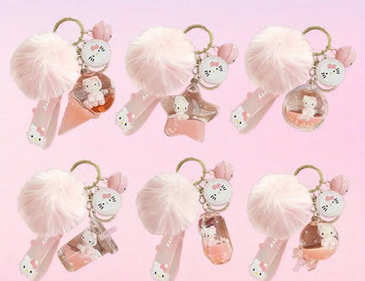 Pink Hello Kitty Keychain