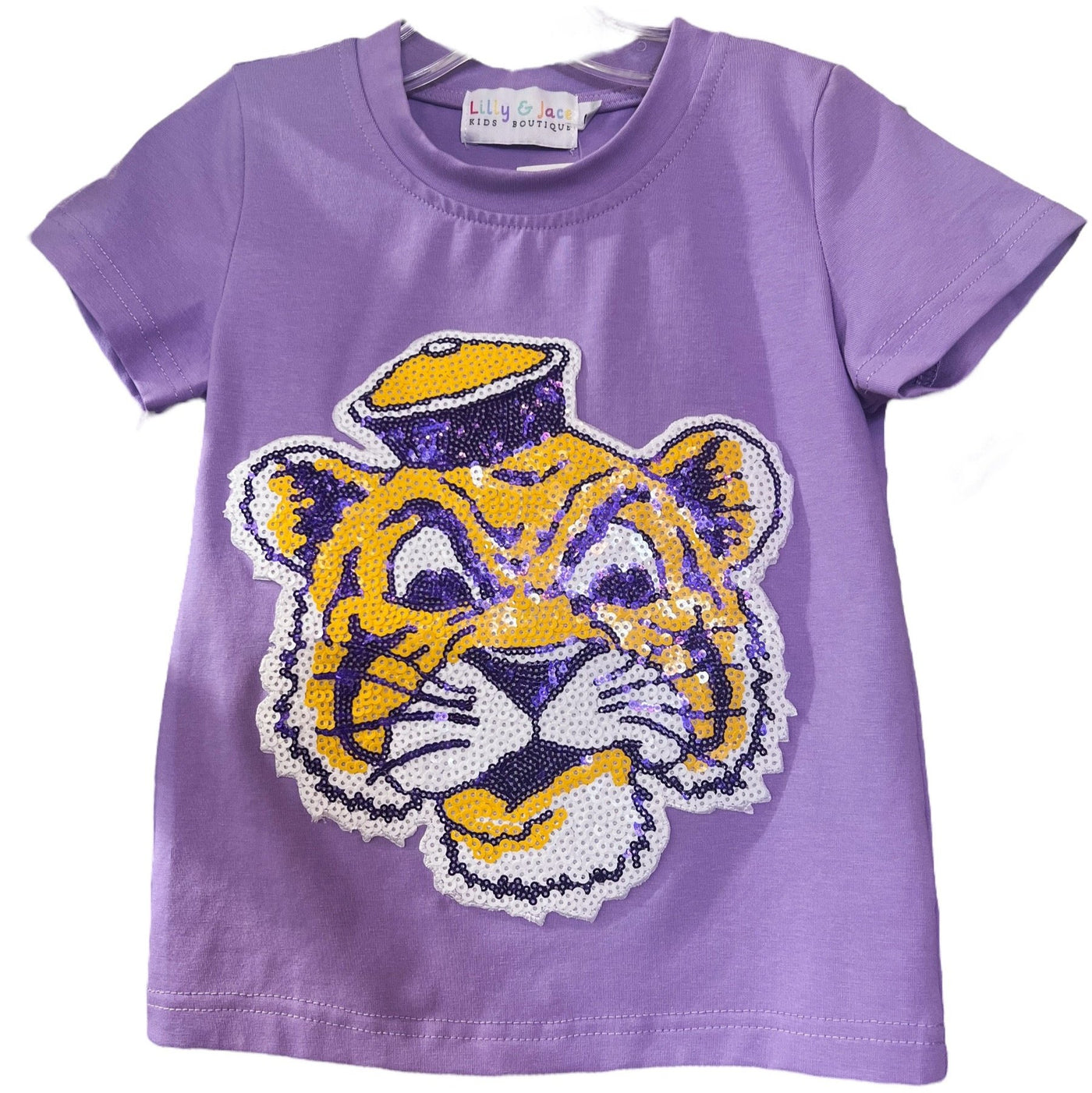 SEQUIN LSU TIGER SHIRTS