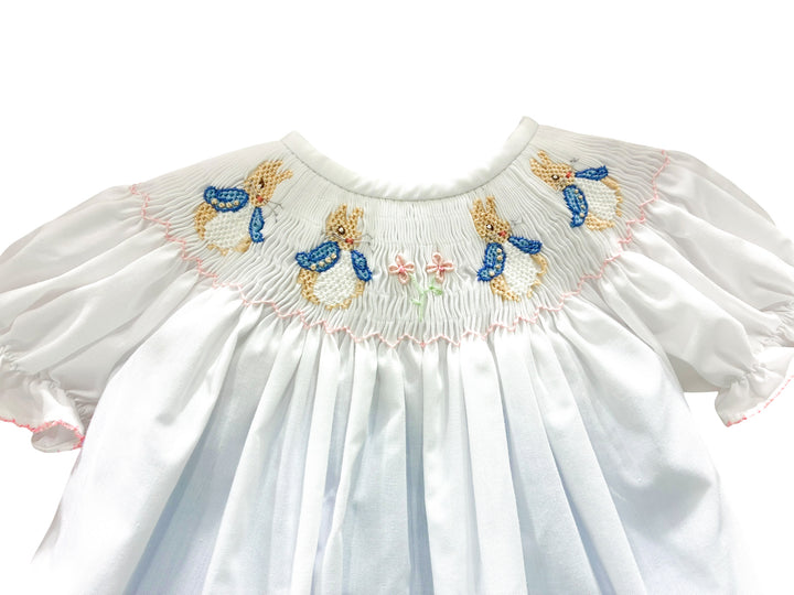 Girls Smocked Peter Rabbit Bloomer Set - Lulu Bebe