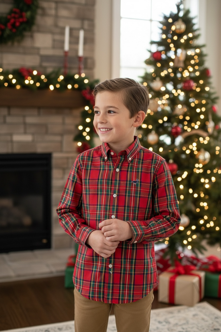 Yuletied Christmas Plaid Button Down - Properly Tied