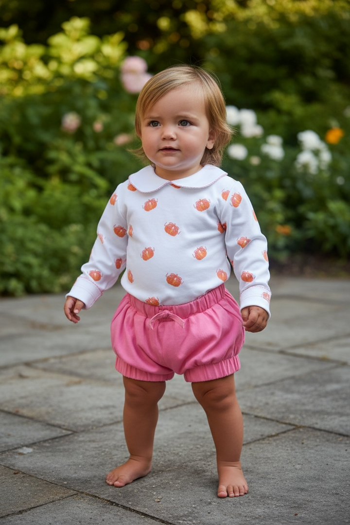 Pretty in Pumpkin Pima Onesie - Maddie & Connor