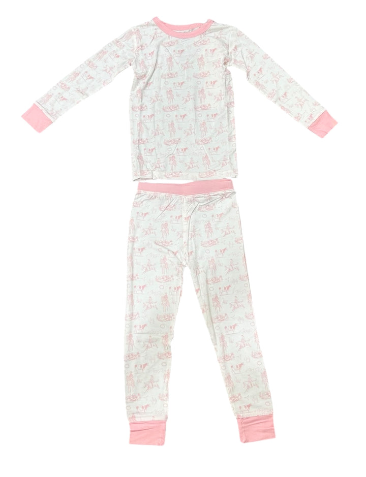Pink Western L/S 2PC Pajamas - Wesigner Bamboo