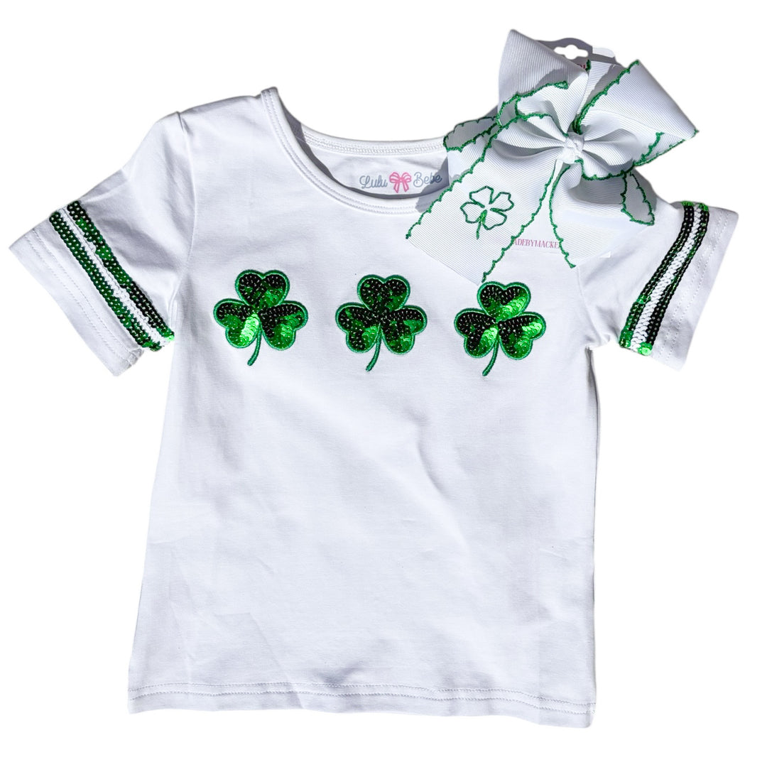 St. Patricks Day Hand-stitched Bow