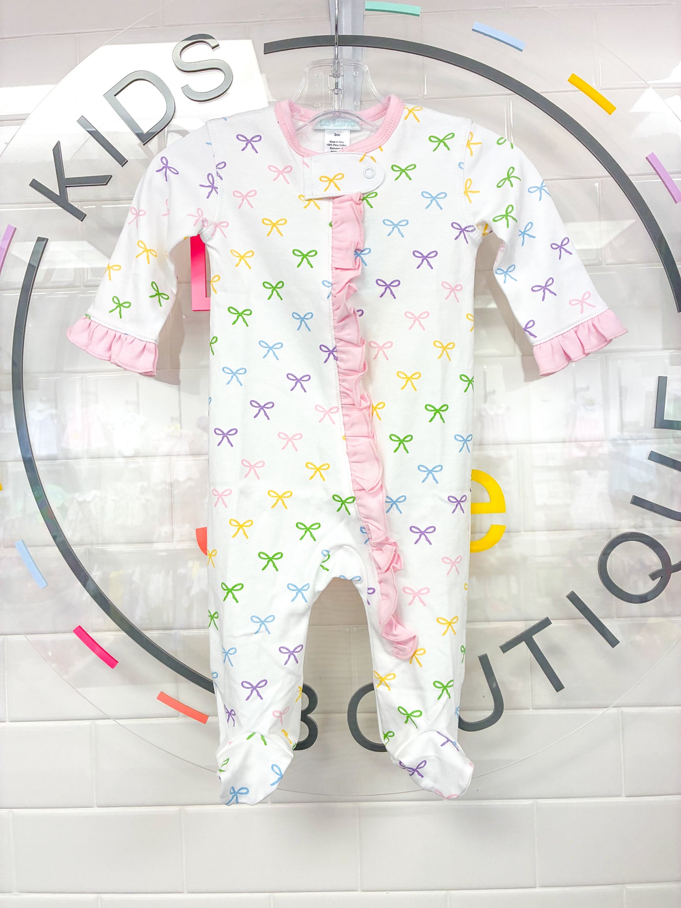 Colorful Bows Pima Footie - La Luna