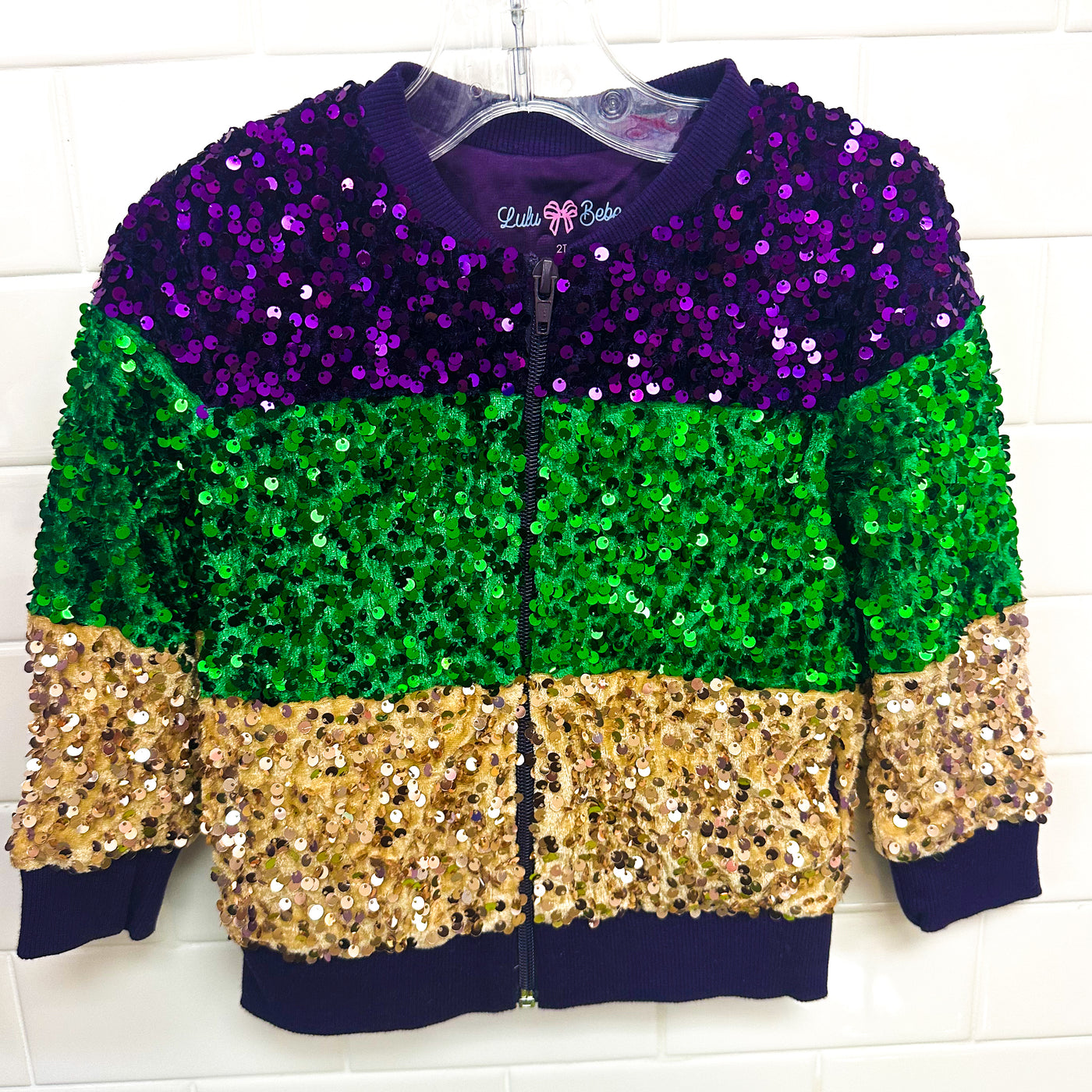 Mardi Gras Sequin Jacket - Lulu Bebe