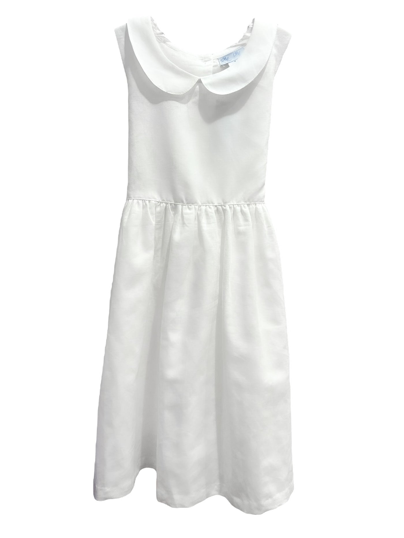 White Linen Dress - Lulu Bebe