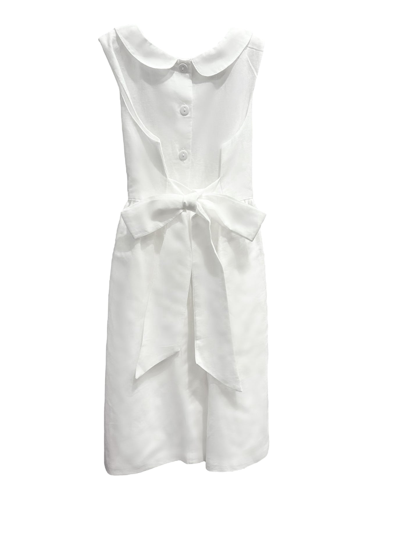 White Linen Dress - Lulu Bebe