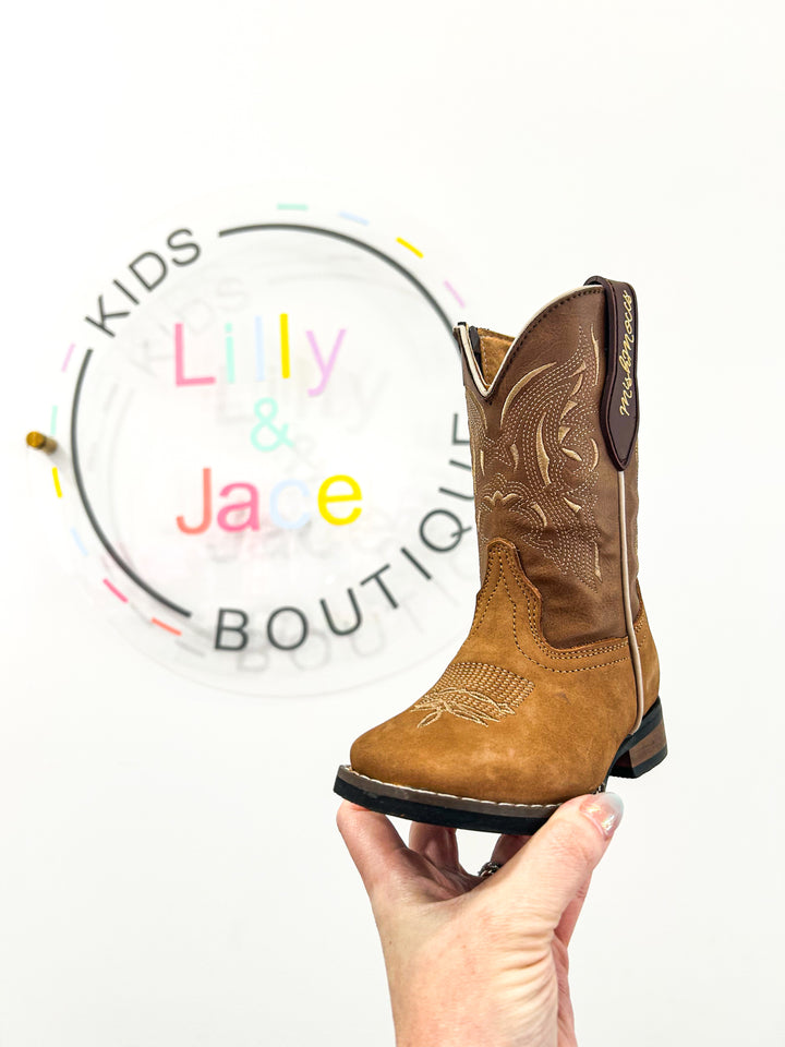 Jace Square Toe Leather Boots