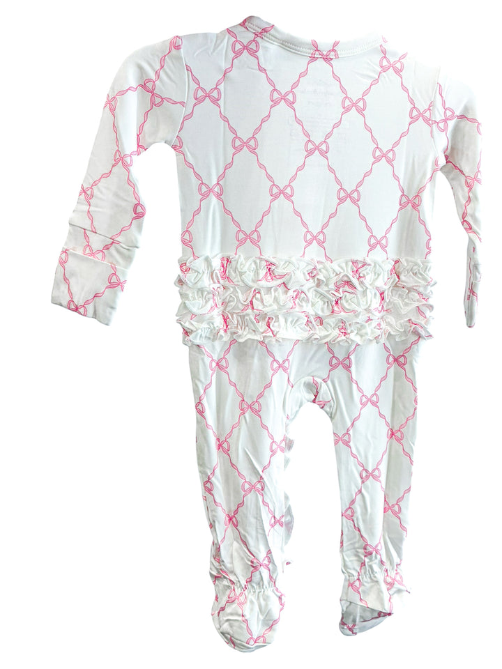 Bow Trellis Zip Pajama - Weisinger Bamboo