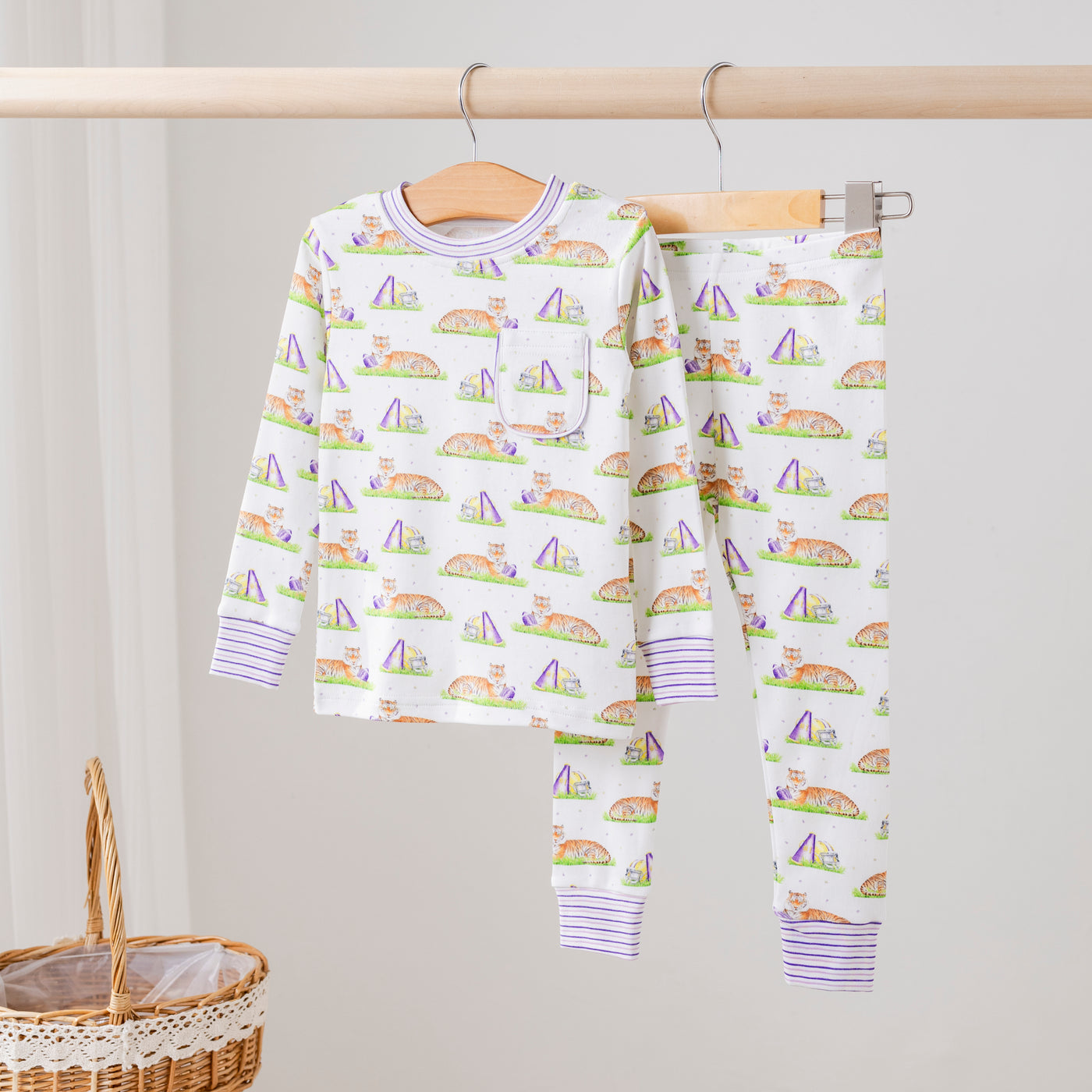 Mascot Mania in Louisiana Organic Cotton Kids Pajamas - Nola Tawk