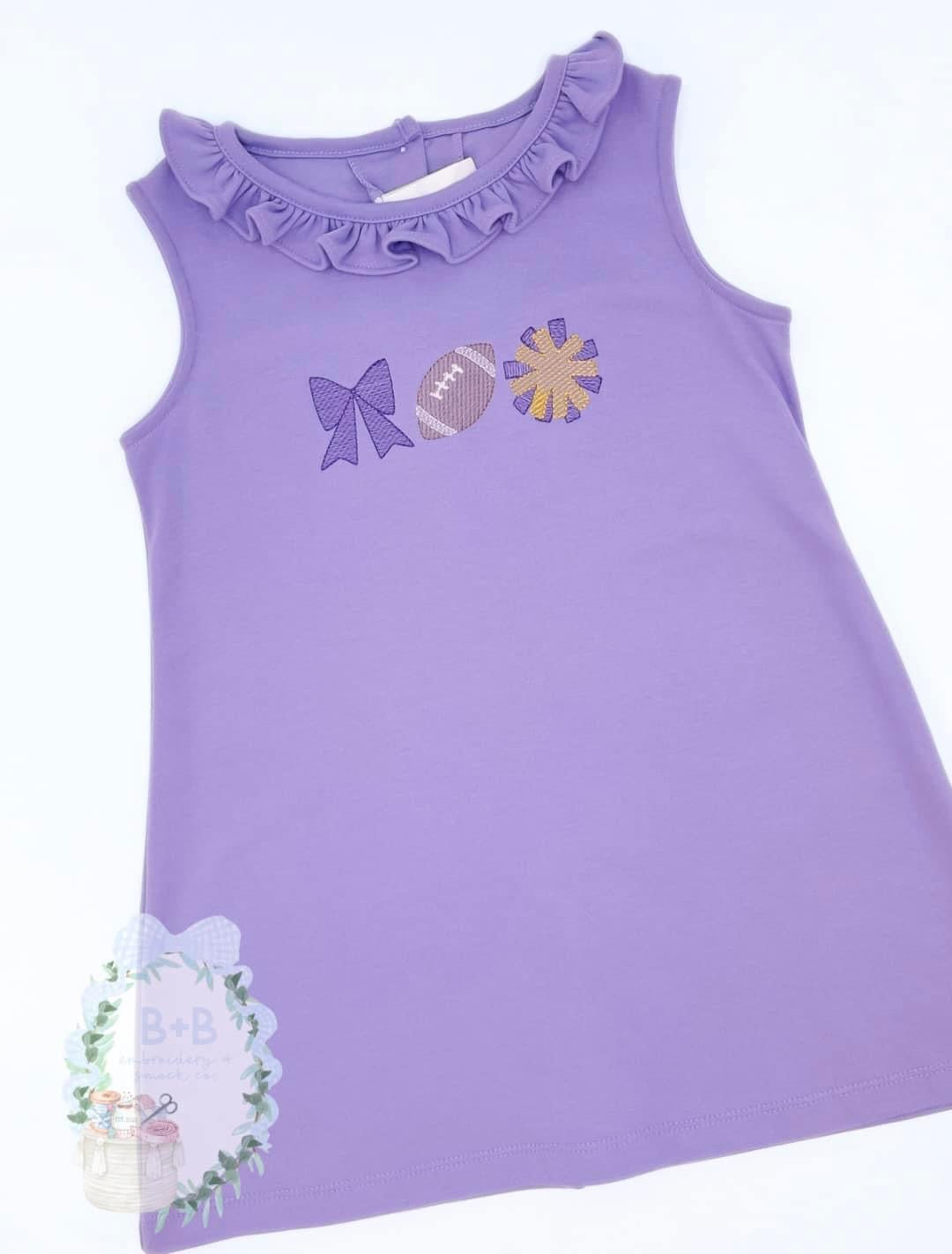 Purple Knit LSU Football Dress