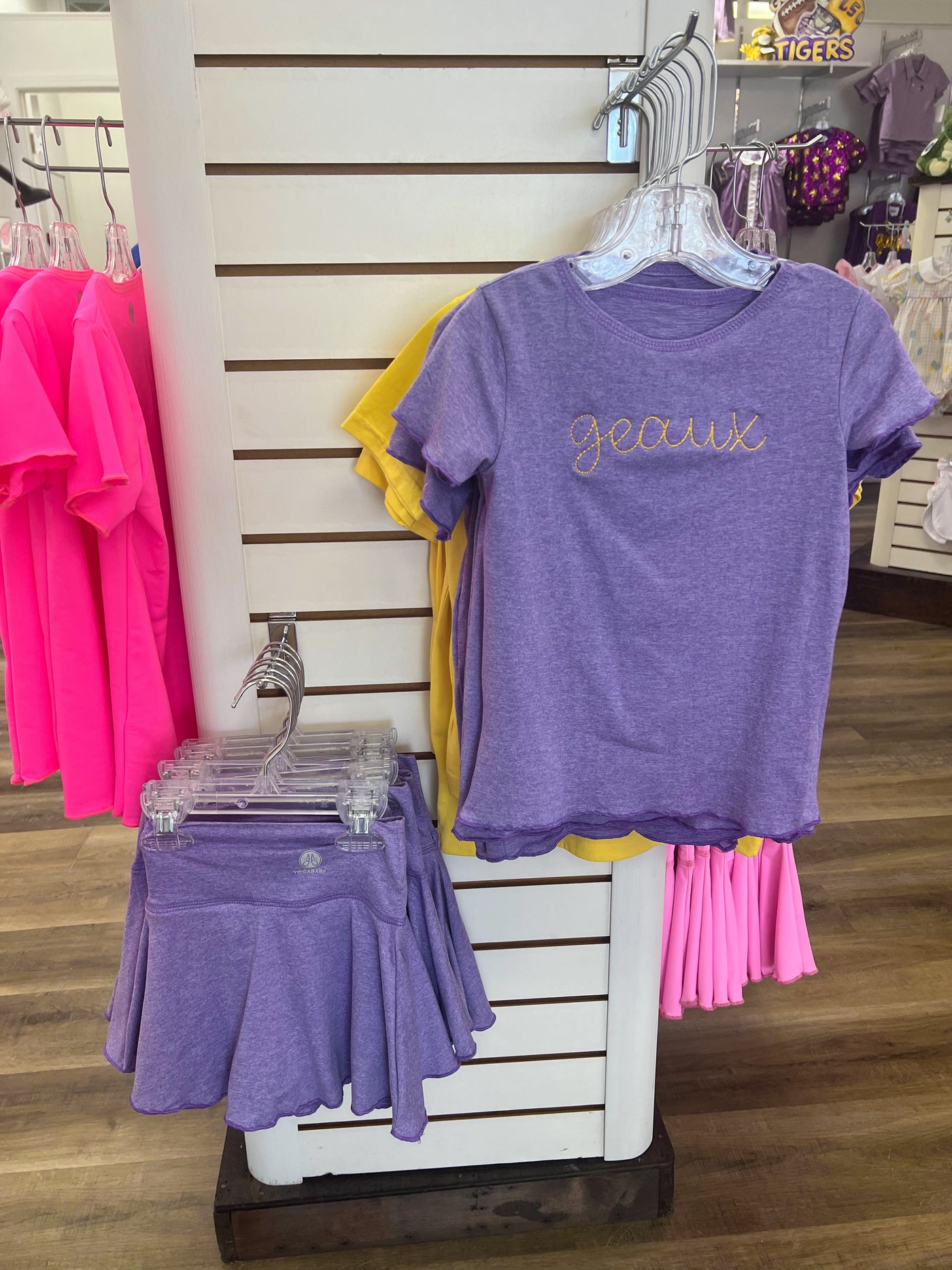 Purple Athleisure Skort & Shirt Set - Yoga Baby