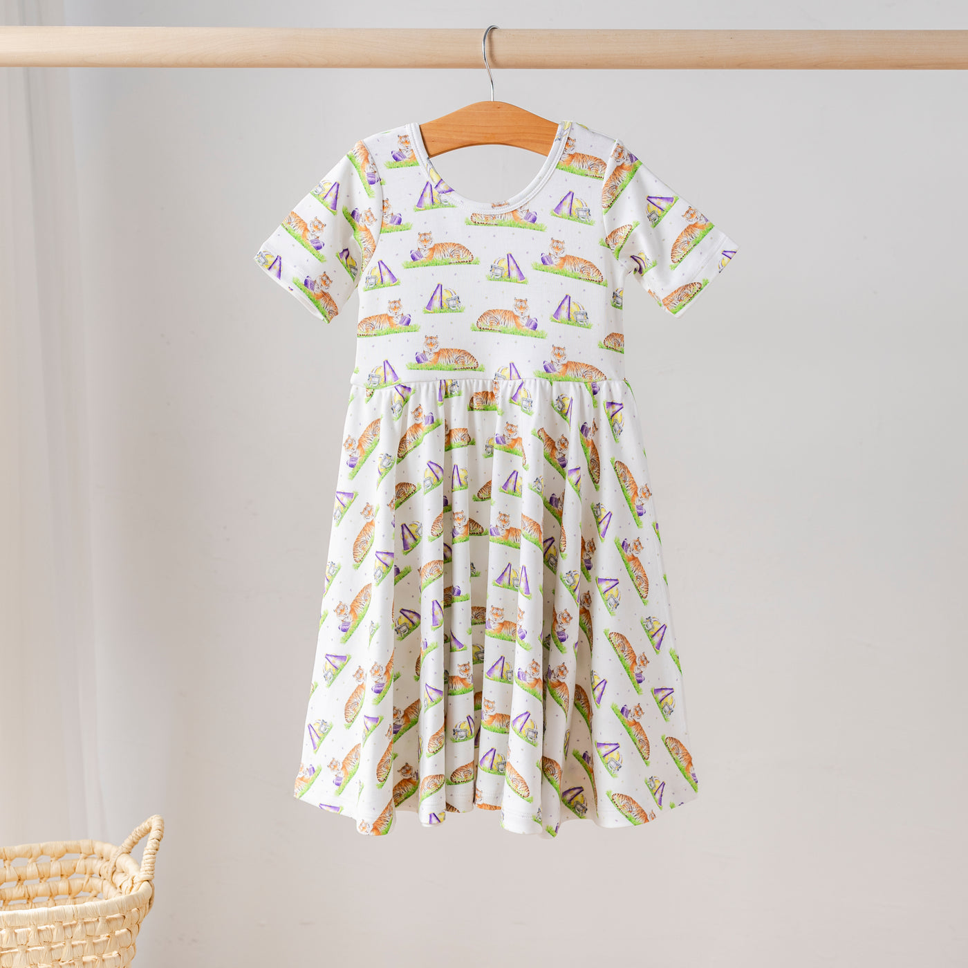 Mascot Mania in Louisiana Organic Cotton Dress for Kids - Nola Tawk